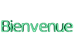 Gif animé bienvenue vert